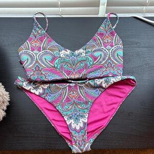 Oneill Pink Paisley Bikini Set